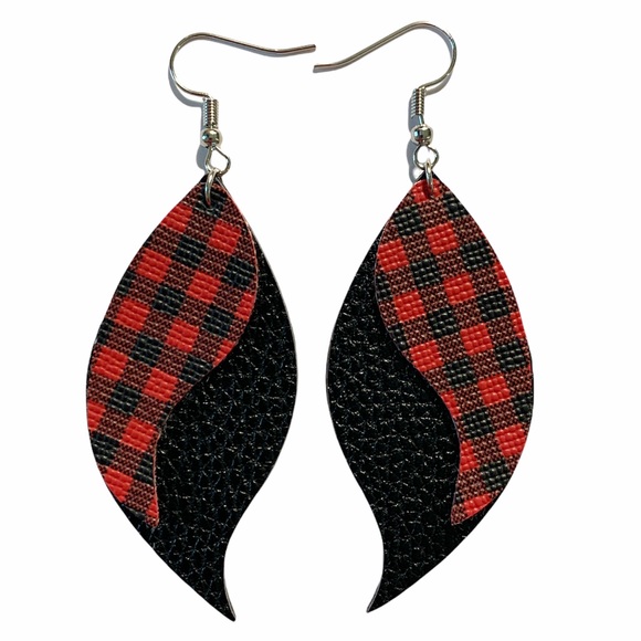 Jewelry - 🌻3 for$12 🖤Faux Dangle Plaid Earrings